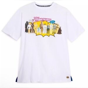 NWT Star Wars Action Figures Fashion T-Shirt for Adults white S